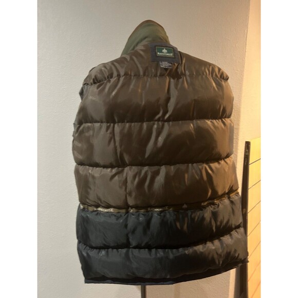 Rainforest Men’s Vintage Down Winter Puffer Parka size L Leather Collar Navy - Picture 9 of 11